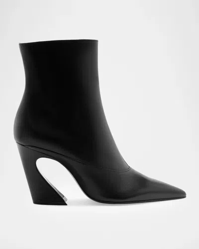 Schutz 85mm Lexi Leather Ankle Boots In Black