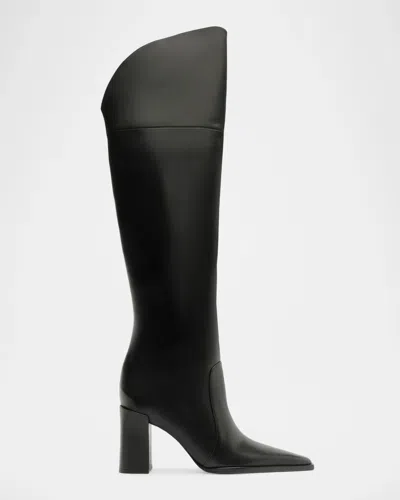 Schutz 85mm Raffaela Leather Over-the-knee Boots In Black