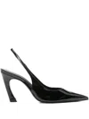 Schutz 90mm Pointed-toe Slingback Pumps In Black