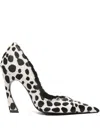 Schutz 91mm Lexi Dalmatian-print Pumps In White
