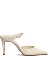 Schutz Laura Mule Slipper-mule In Beige Leather