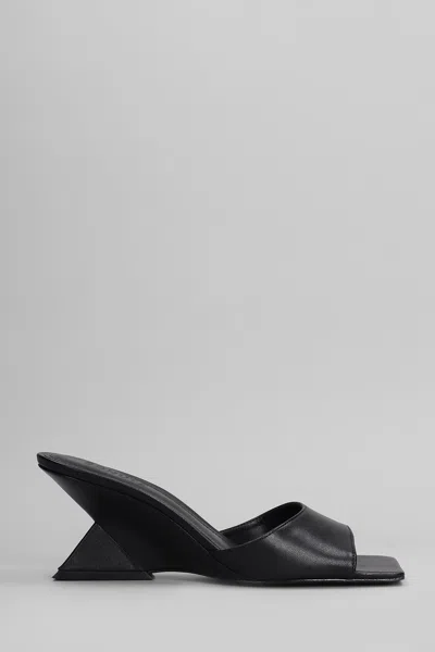 Schutz Abbie Sculpt Slipper-mule In Black Leather