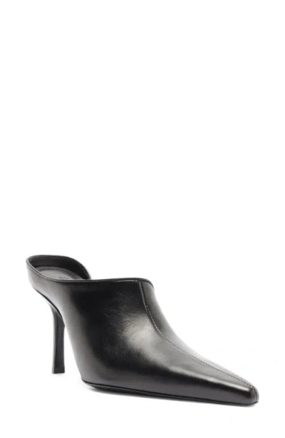 Schutz Abby Ankle Strap Pointed Toe Sandal In Black