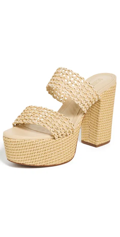 Schutz Aberdeen Sandals Natural In Brown