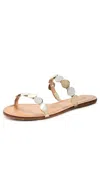 Schutz Acacia Flat Sandal In Brown In Platina