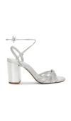 Schutz Adele Block Sandal In Silver
