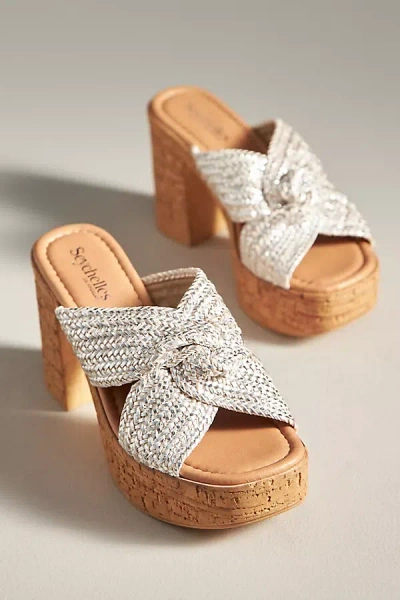 Schutz Adorned Cork-bottom Platform Heels