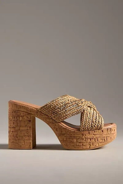Schutz Adorned Cork-bottom Platform Heels