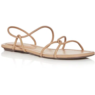 Schutz Aimi Womens Leather Flat Slingback Sandals In Multi