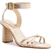 Schutz Alexandra Ankle Strap Sandal In Gold