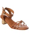 Schutz Alexandra Leather Ankle-strap Sandals