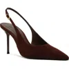 Schutz Alicia Pointed Toe Slingback Pump In Brown