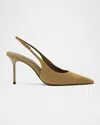 Schutz Alicia Suede Slingback Pumps In Brown