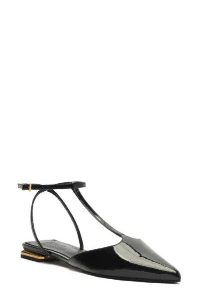 Schutz Allure Pointed Toe T-strap Flat