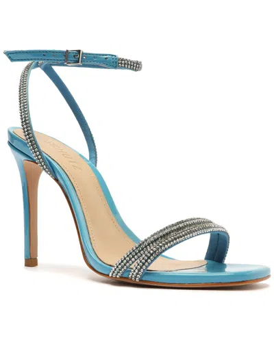 Schutz Altina Glam Patent Sandal In Blue