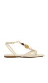 Schutz Amber Flat 샌들 In White