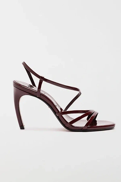 SCHUTZ ANNIE CURVE HEELED SANDAL IN VINO, WOMEN'S AT URBAN OUTFITTERS