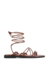 Schutz Antonia Sandal In Brown Rose