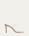 Schutz Ariella Strappy See-through Vinyl Slide High-heel Sandals In Transparent