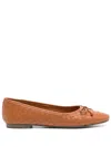 Schutz Arissa Woven Leather Flat In 褐色