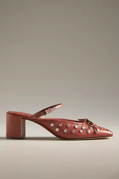 Schutz Arissa Block-heel Mules In Brown
