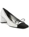 Schutz Arissa Block Leather Pump In Gray