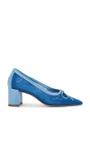 Schutz Arissa Block Mesh Pump In Riviera Blue