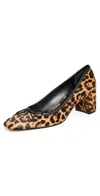Schutz Arissa Block Leather Pump In Animal Print
