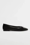 Schutz Arissa Leather Bow Ballerina Flats In Black