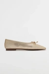 Schutz Arissa Metallic Leather Flat In Platina