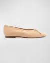 Schutz Arissa Square Toe Ballet Flat In Honey Beige