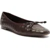 Schutz Arissa Woven Ballet Flat In Brown