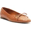 Schutz Arissa Woven Ballet Flat In Cuoio Brown