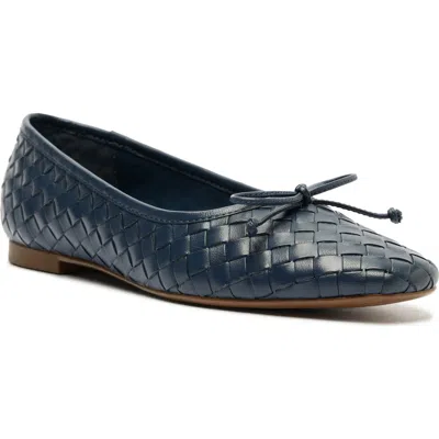 Schutz Arissa Woven Ballet Flat In Drees Blue