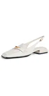 SCHUTZ ARIZONA SLING BLOCK LOAFERS PEARL