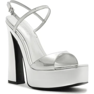 Schutz Arlene Platform Sandal In Silver