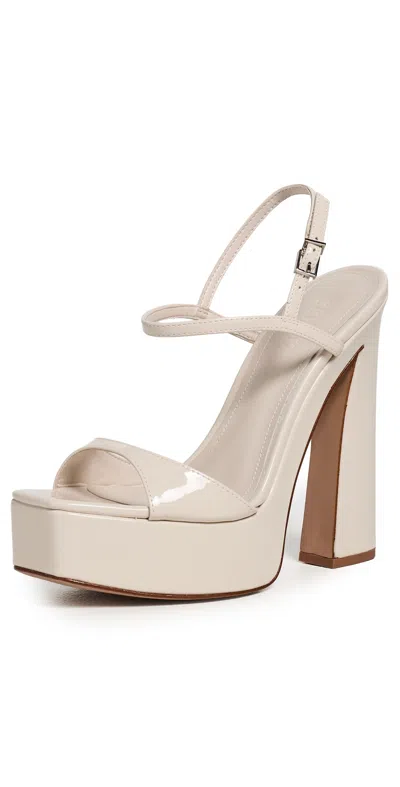 Schutz Arlene Platform Sandals Pearl In White