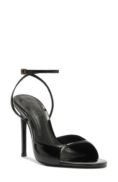 Schutz Arlette Ankle Strap Sandal In Black
