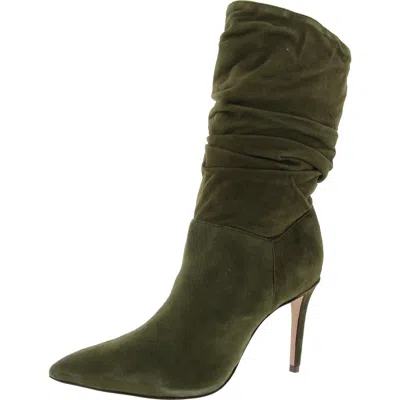 Schutz Ashlee Womens Slouchy Booties In Green