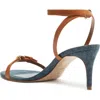 Schutz Leather Buckle Ankle-strap Sandals In Cuoio Brown(palmilha)