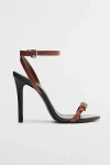 Schutz Leather Buckle Ankle-strap Sandals In Black