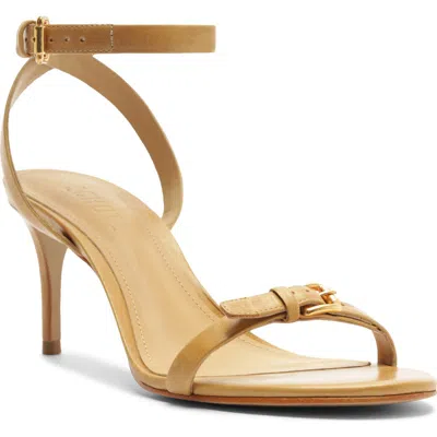Schutz Aurora Mid Ankle Strap Sandal In Brown