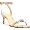 Schutz Aurora Mid Ankle Strap Sandal In Gold