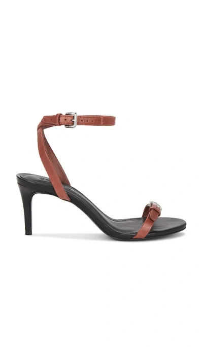 Schutz Aurora Mid Sandal In Brown