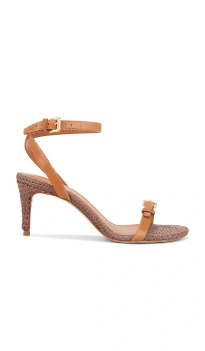 Schutz Aurora Mid Sandal In Brown