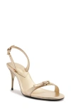 Schutz Aurora Mid Slingback Sandal In Gold