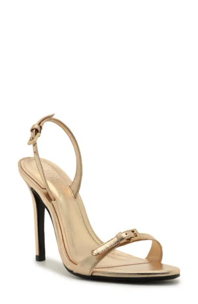Schutz Aurora Slingback Sandal In Gold