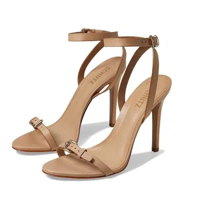 Schutz Aurora Strappy Women Beige Leather Ankle Strap Stiletto Heel Zogg3361 In Brown