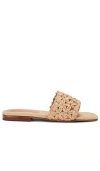 Schutz Womens Sandal Slip On Flat Shoes In Perla