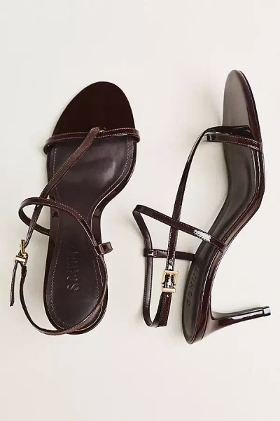 Schutz Azure Slingback Heels In Brown